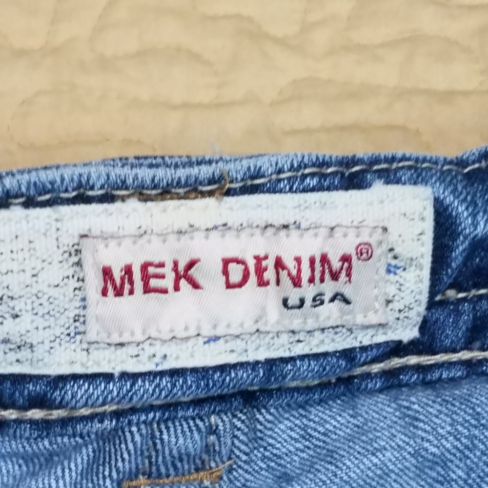 Custom MEK Denim disstressed cutoff shorts Size 27 - Picture 2 of 5
